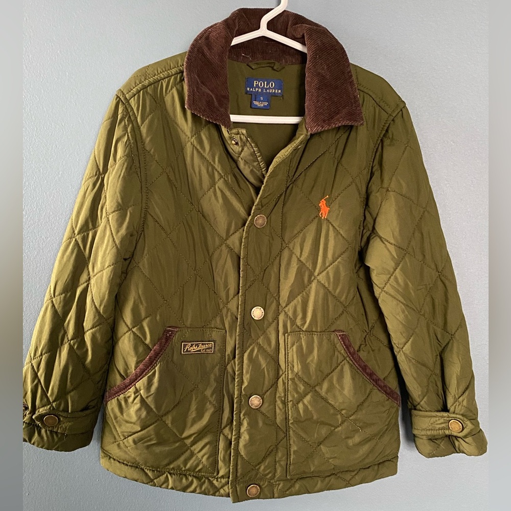 Polo by Ralph Lauren Green Jacket with Corduroy Collar